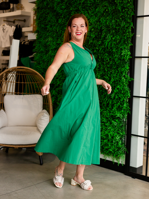 Deluc - Rubbens Front Zip Sleeveless Maxi Dress